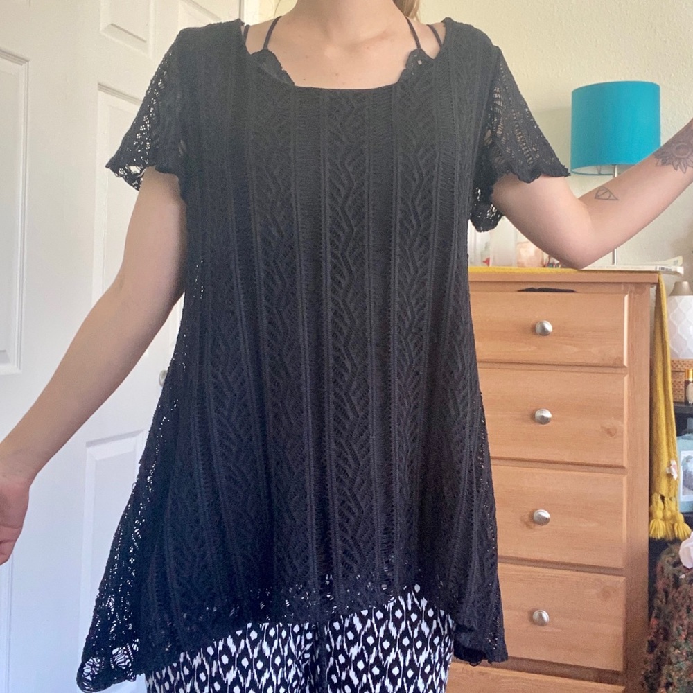 Lace Mesh Blouse